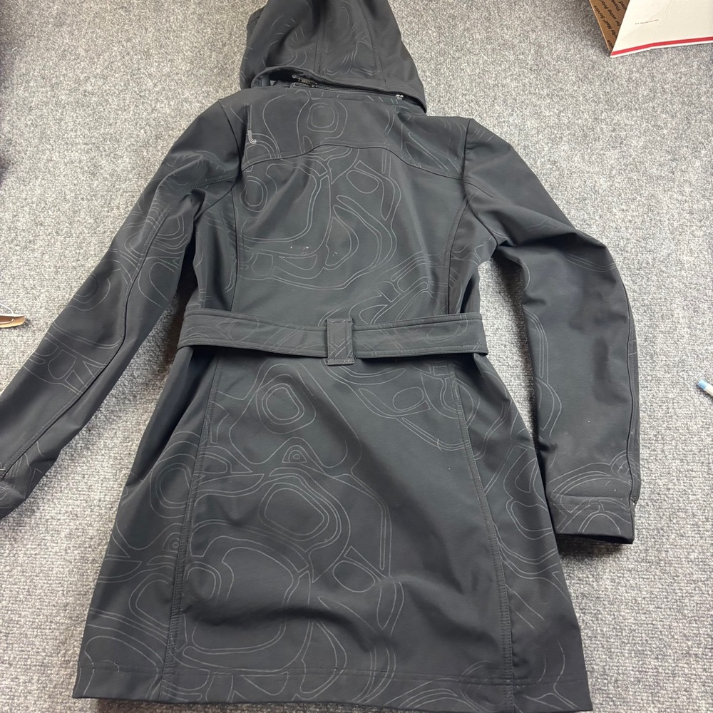 LOLE Women’s Black Glowing Jacket Softshell Fleece lined Hooded Peacoat - Small - Picture 3 of 9